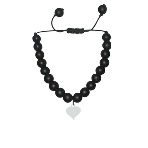 دستبند نقره هایکا طرح قلب مدل n.ha 878