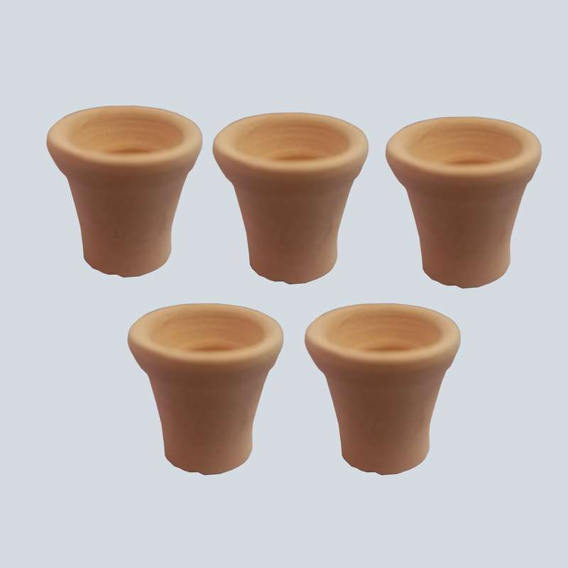 گلدان دکوری سفالی مدل مینیمال کد GS-01 بسته  5 عددی
