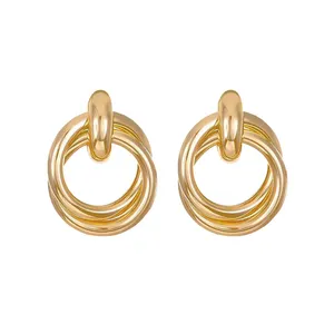 گوشواره میخی زنانه مدل موج دار کد s020