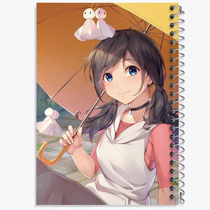 دفتر نقاشی 50 برگ خندالو مدل هینا انیمه تغییر آب و هوا با تو کد 17648