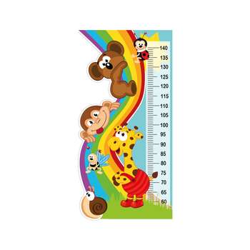 استیکر دیواری کودک تُکتم مدل اندازه گیری قد طرح سرسره بازی