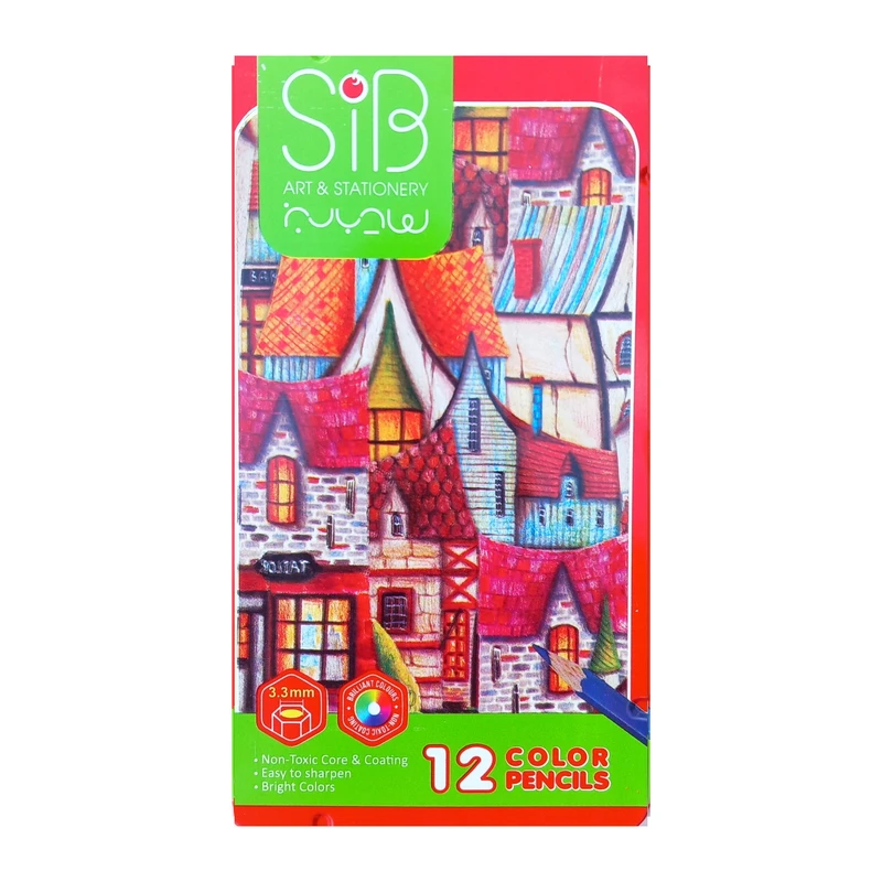 مداد رنگی 12 رنگ سیب کد 3421