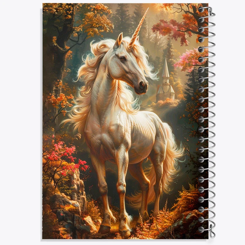دفتر نقاشی 50 برگ خندالو طرح اسب تک شاخ کد F5895