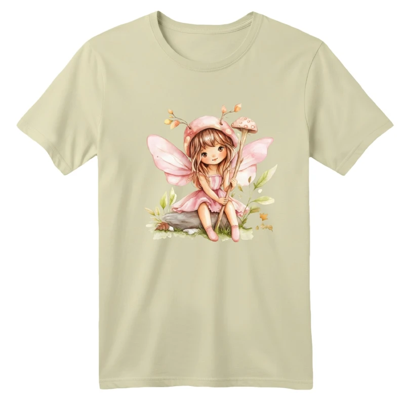 تی شرت آستین کوتاه بچگانه مدل دخترک فرشته کد 2