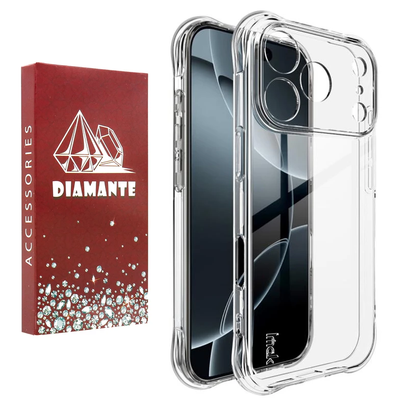 کاور دیامانته مدل ساده مناسب برای گوشی موبایل اپل iPhone 17 Pro Max