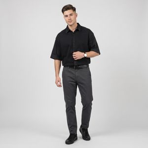 پیراهن آستین کوتاه یقه برگردان سنگشور با تنخور معمولی (regular fit) مردانه ایزی دو مدل شایکو