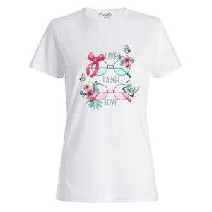 تی شرت آستین کوتاه زنانه زنانه کاندید اسپرت طرح عینک مدل 18