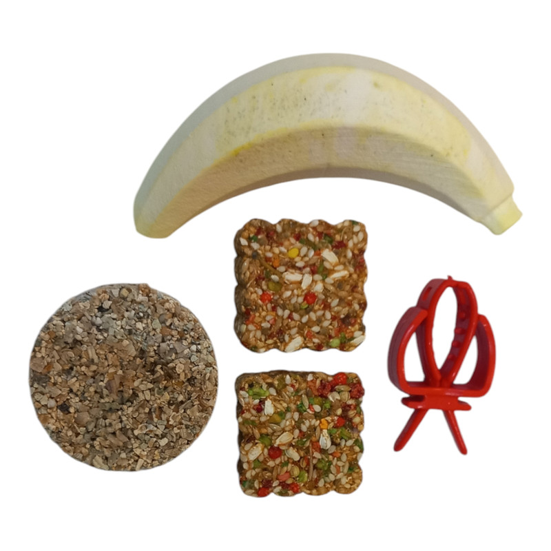 بلوک کلسیم و تشویقی کلاغ سفید مدل میوه ای مجموعه 3 عددی