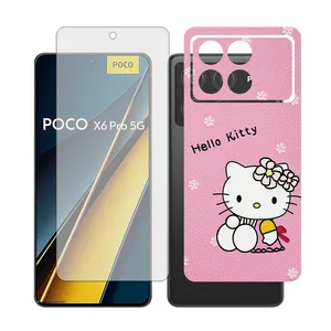 Glass Together model transparent Screen Protector Suitable for Xiaomi Poco X6 Pro Mobile Phone with Back cover sticker