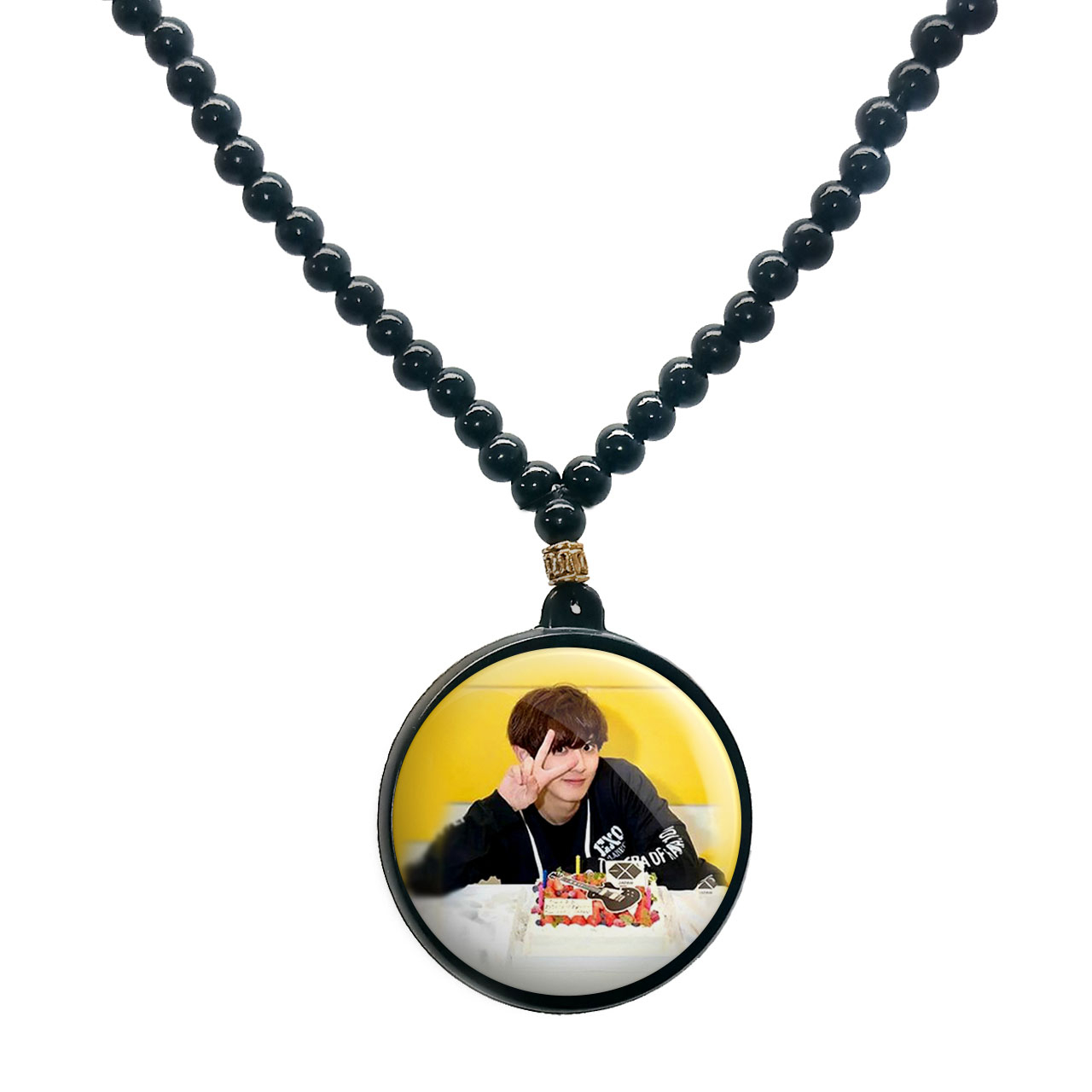 گردنبند پرمانه طرح exo کد pmd.14110 مدل دو طرفه