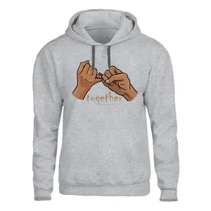 هودی مردانه مدل TOGETHER کد J200 رنگ طوسی