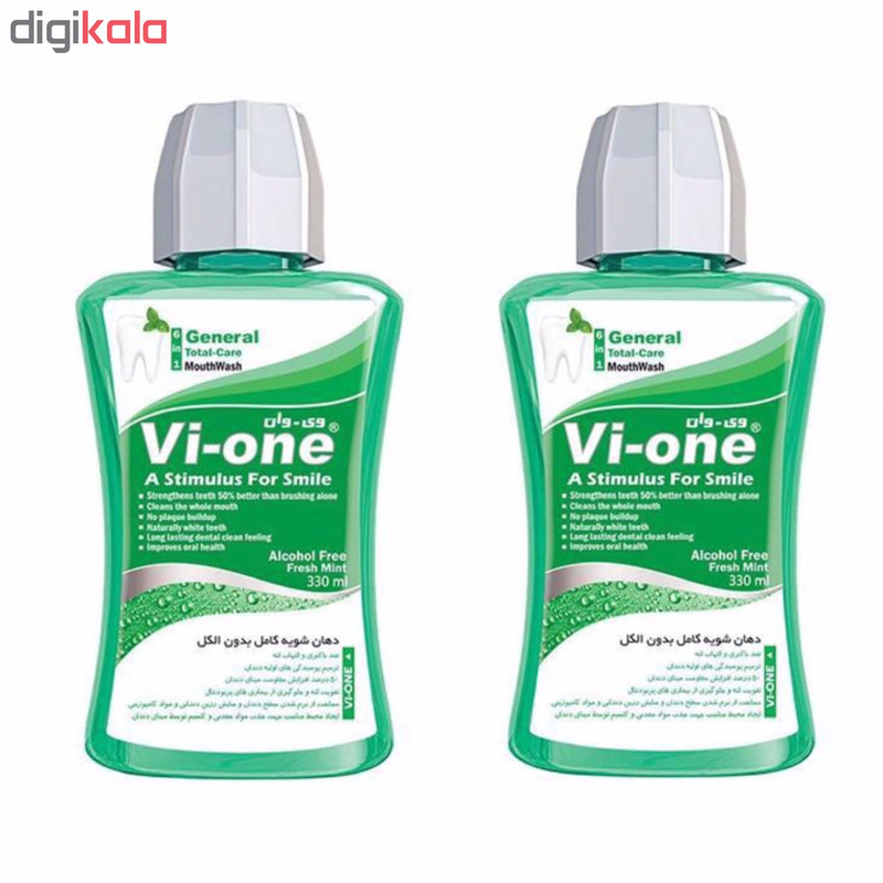 دهان شویه وی وان مدل General Fresh Mint حجم 330 میلی لیتر بسته 2 عددی