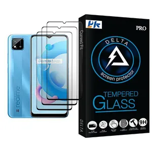 PK Delta Glass MIX003 Screen Protector For Realme C20A Pack Of 3