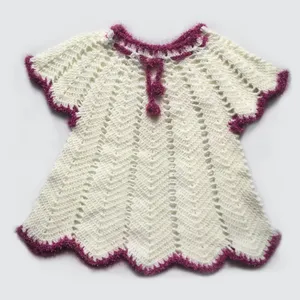 پیراهن بافتنی دخترانه مدل پرنسس رنگ بنفش