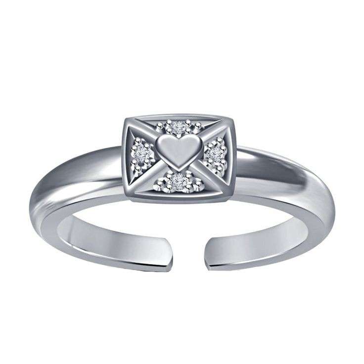 انگشتر نقره زنانه قیراط طرح قلب کد GH4291