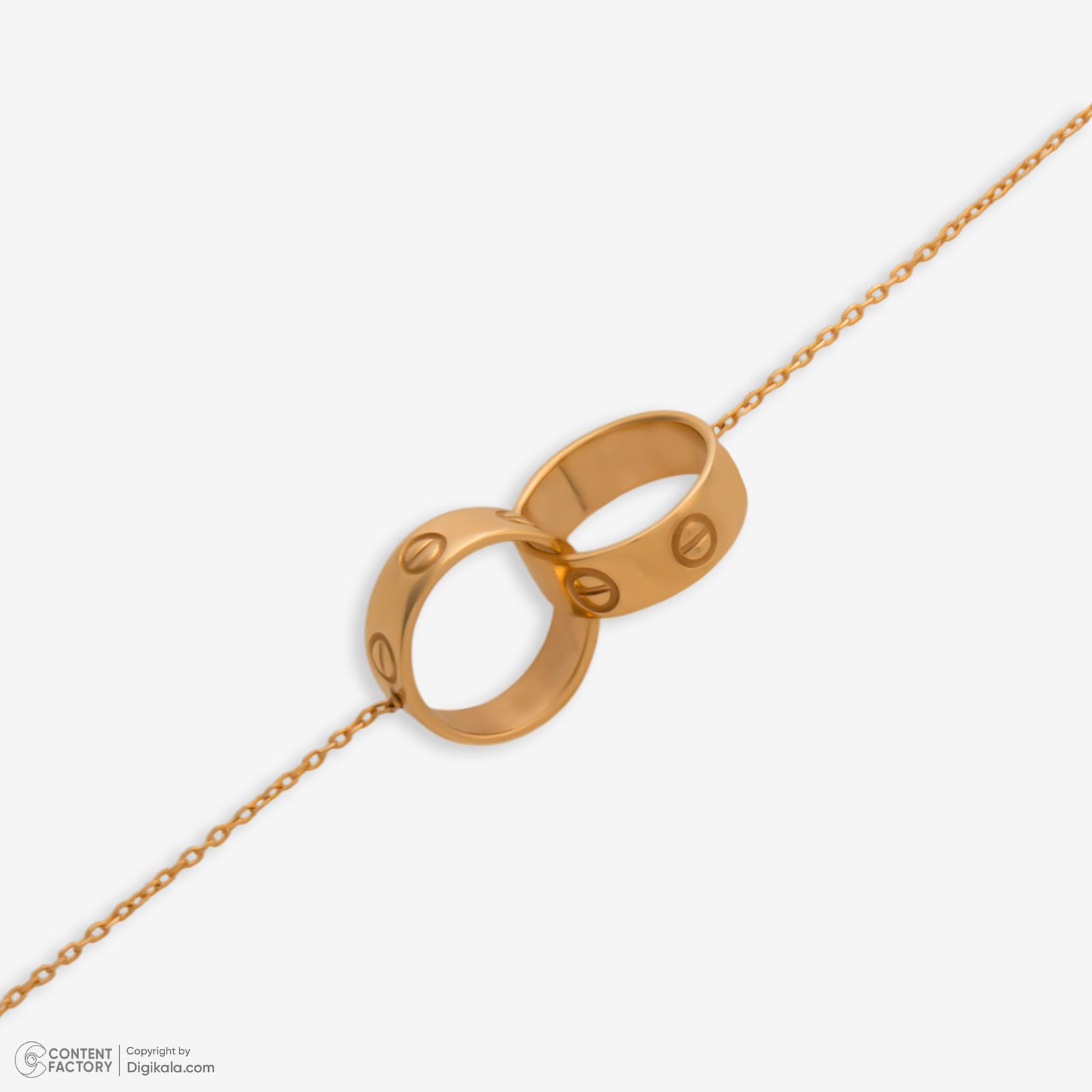 گردنبند طلا 18 عیار زنانه با طرح حلقه‌ای (فلامینگو) گلدم مدل pe144020 -  - 7