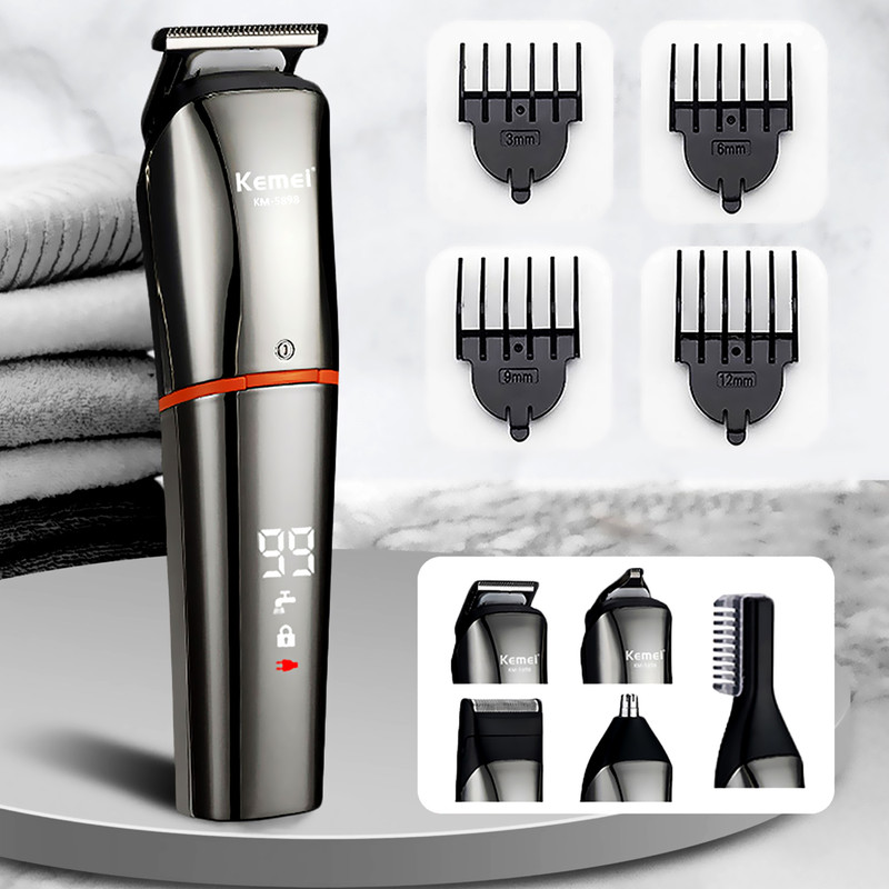 ست ماشین اصلاح موی سر و صورت کیمی مدل KM-5898 ست ماشین اصلاح موی سر و صورت کیمی مدل KM-5898