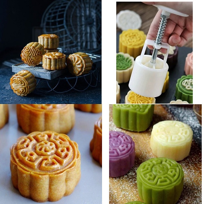 کاتر شیرینی پزی به گز مدل فشاری طرح کلمپه مجموعه 7 عددی