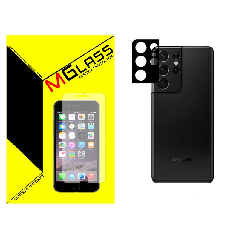 محافظ لنز فلزی دوربین ام گلس مدل MGL-01 مناسب برای گوشی موبایل سامسونگ GALAXY S21 ULTRA 
