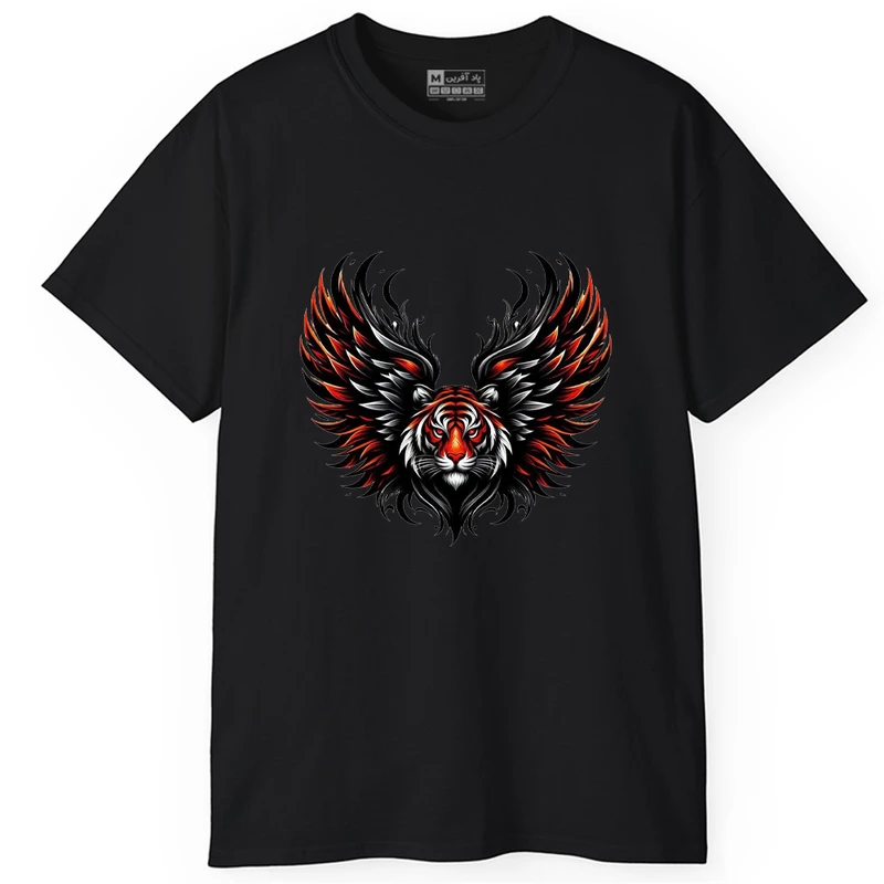  تی‌ شرت آستین کوتاه مردانه پاد آفرین طرح ببر کد 611
