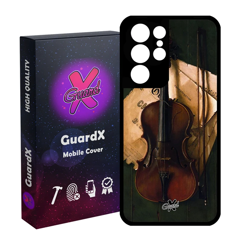 کاور گارد ایکس طرح ویولن مدل Glass10262 مناسب برای گوشی موبایل سامسونگ Galaxy S21 Ultra
