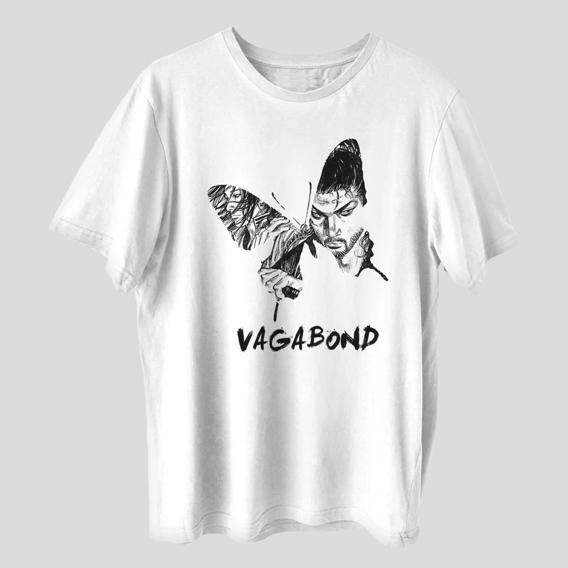 تی شرت آستین کوتاه مردانه مدل انیمه ای سامورایی ولگرد کد anm392