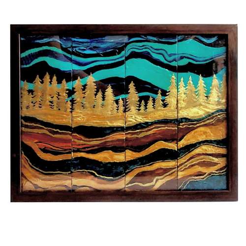 تابلو نقاشی اکریلیک مدل کاج