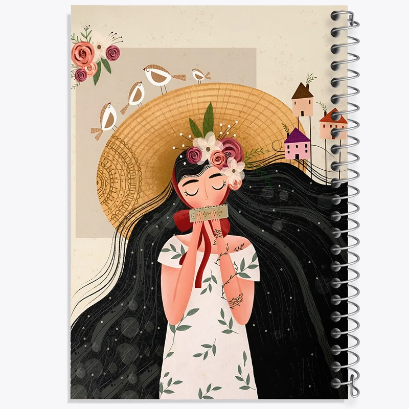 دفتر مشق 100 برگ خندالو طرح دخترانه کد F7422