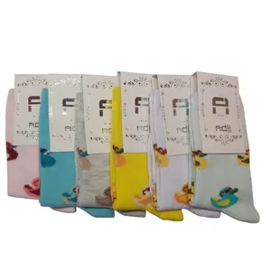 جوراب بچگانه ادلی طرح اردک مجموعه 6 عددی