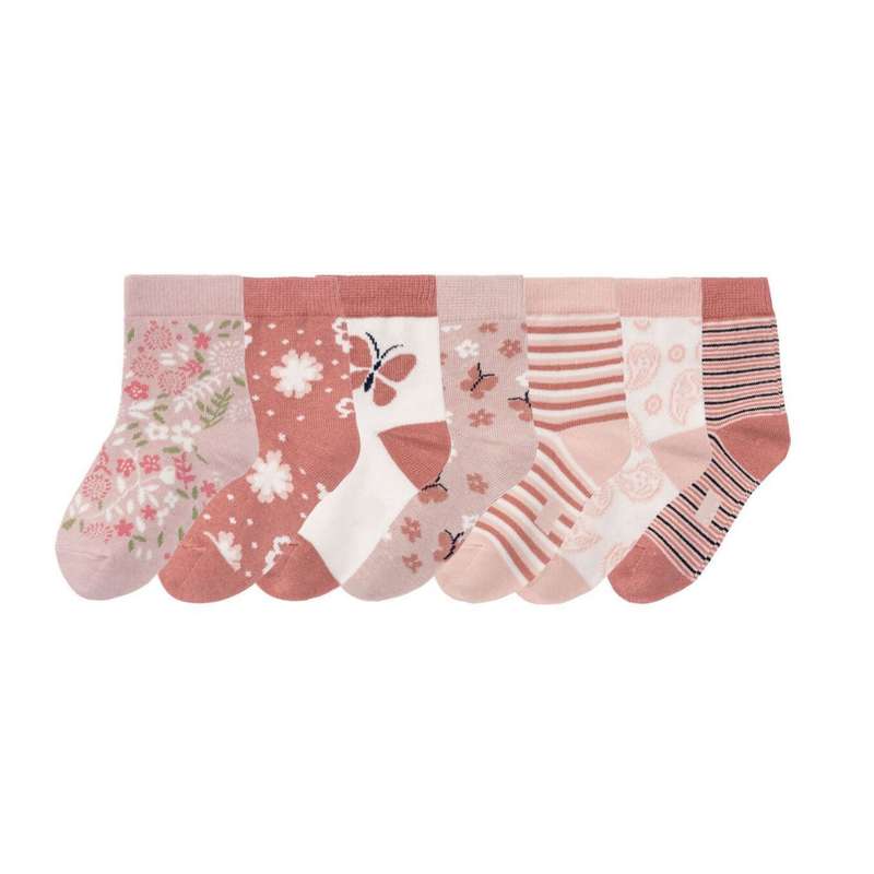 جوراب ساق کوتاه دخترانه لوپیلو مدل Spring بسته 7 عددی