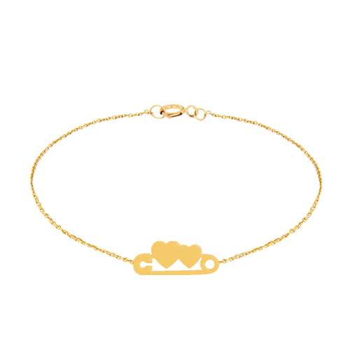 دستبند طلا 18 عیار زنانه باراد زر مدل سنجاق BZ23