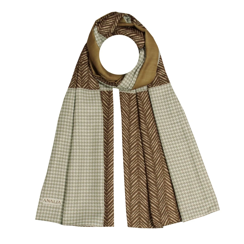 شال زنانه آنالیا مدل کج راه دور دوخت مزونی کد ana-9548