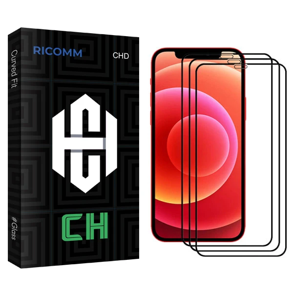 محافظ صفحه نمایش ریکام مدل CH glass مناسب برای گوشی موبایل اپل Iphone 12/12Pro بسته سه عددی
