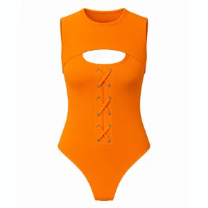 بادی زنانه بدون آستین مدل بندی