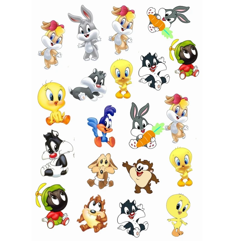 برچسب طرح جوجه و خرگوش کد 738 مجموعه 20 عددی