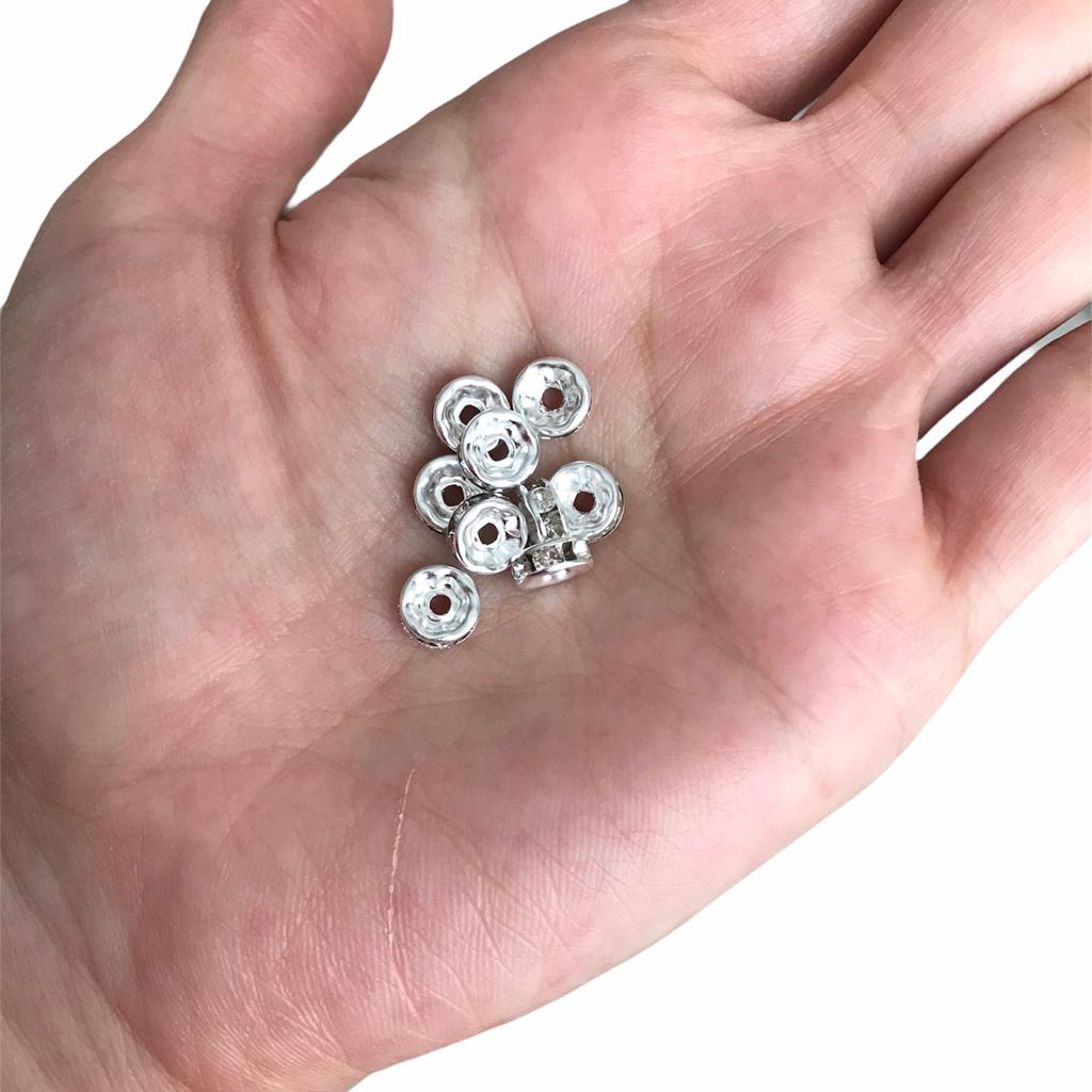 مهره دستبند مدل نگین دار کد 092 بسته 48 عددی