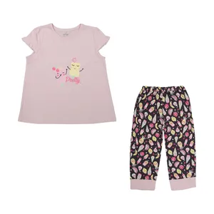 ست تی شرت آستین کوتاه و شلوارک دخترانه ناربن مدل 1521450-84