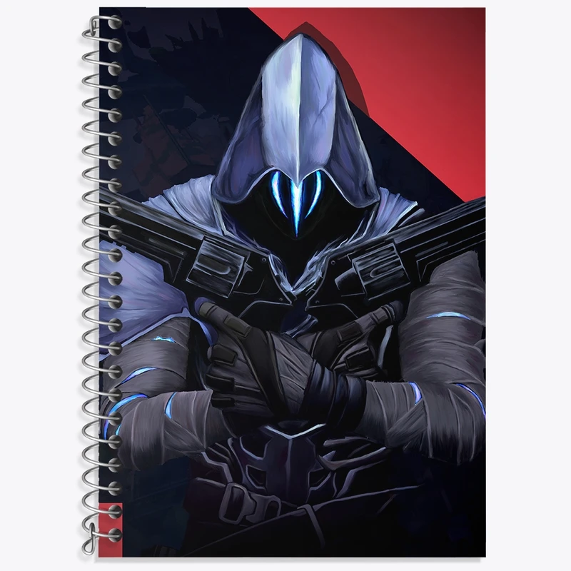 دفتر زبان 50 برگ خندالو مدل دو خط طرح بازی ولورانت (Valorant) کد 33094