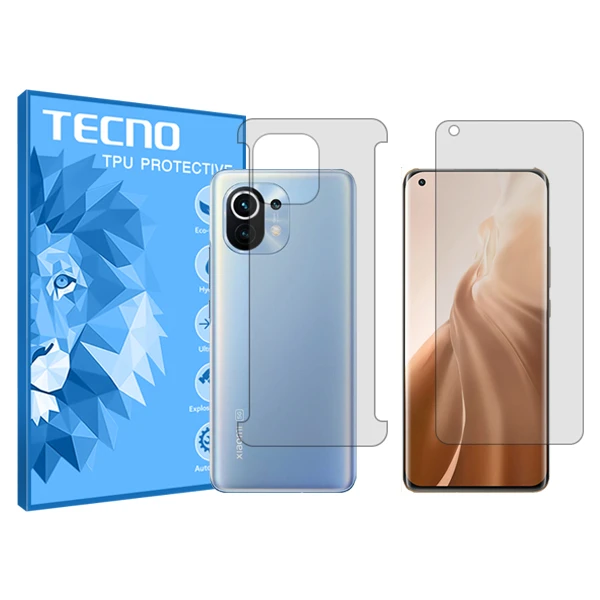 محافظ صفحه نمایش شفاف تکنو مدل HyGEL مناسب برای گوشی موبایل شیائومی Mi 11 به همراه محافظ پشت گوشی