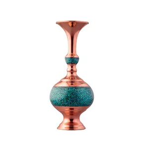 گلدان فیروزه کوبی مدل گیلاسی کد 16