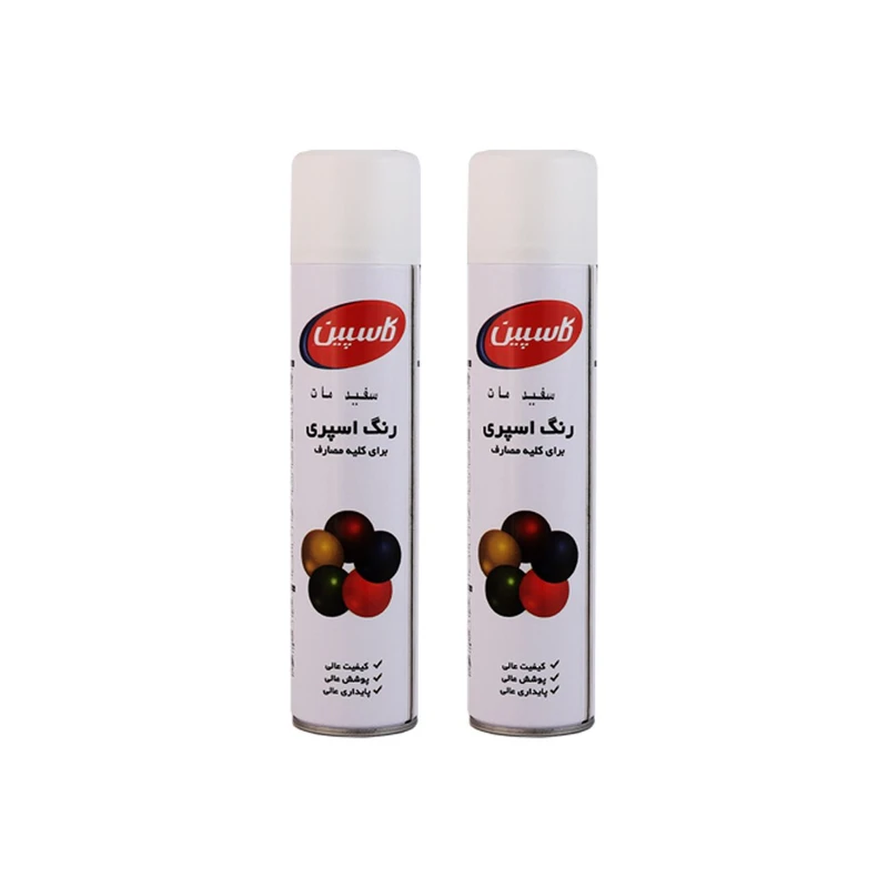 اسپری سفید مات کاسپین مدل Professional حجم 300 میلی لیتر مجموعه 2 عددی 