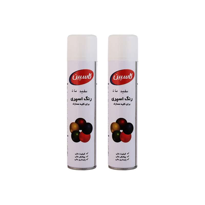 اسپری سفید مات کاسپین مدل Professional حجم 300 میلی لیتر مجموعه 2 عددی