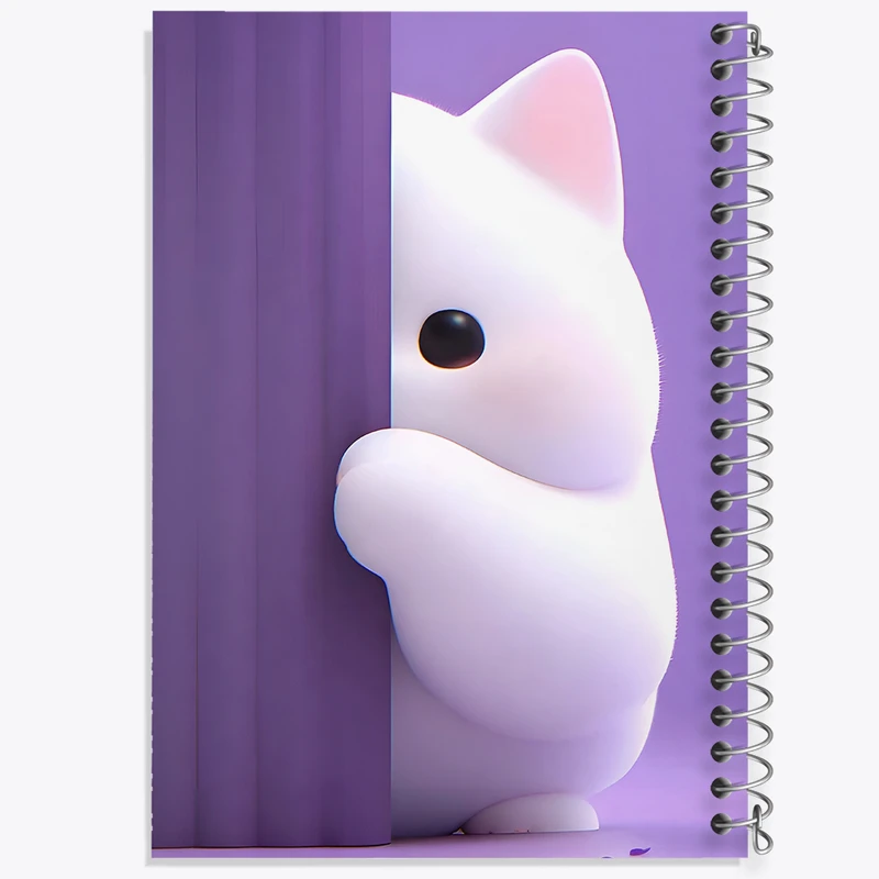 دفتر نقاشی 50 برگ خندالو طرح گربه کیوت کد N2721