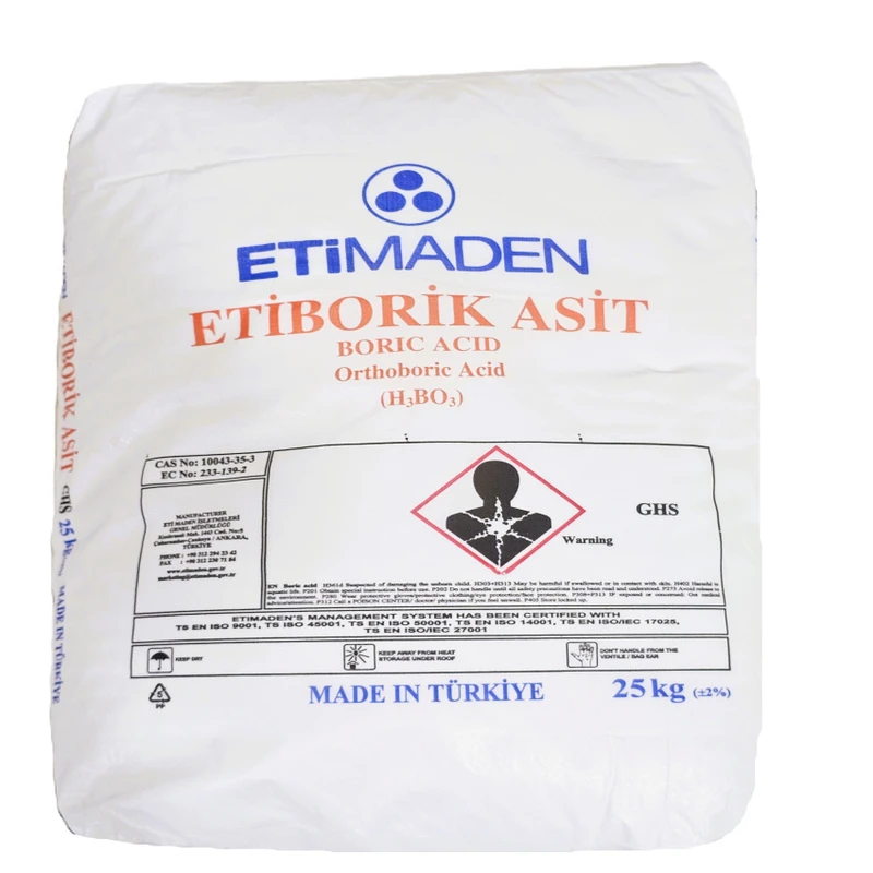 پودر بوریک اسید مدل ETIMADEN وزن 25 کیلوگرم
