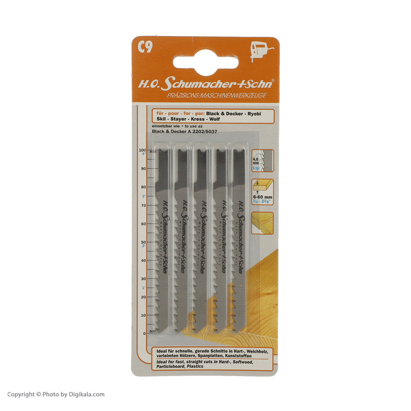 تیغه اره عمودبر اچ او شوماخر + سون مدل C9 بسته 5 عددی