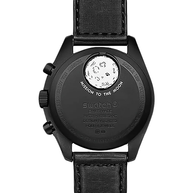 عکس شماره 2 : ساعت مچی عقربه-ای کوارتز امگا سواچ مدل mission to the moon phase new moon