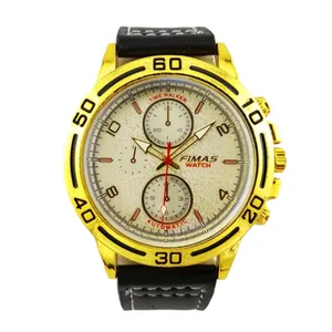 ساعت مچی عقربه‌ای مردانه مدل بند چرمی فیما کد 2337