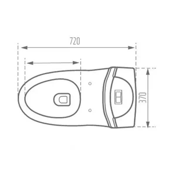 توالت فرنگی مروارید مدل سانتا 72 B