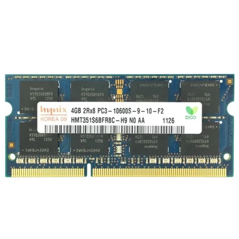 رم لپ‌تاپ 4 گیگابایت DDR3 تک کاناله 1333 مگاهرتز CL9 هاینیکس مدل PC3-10600s SO-DIMM