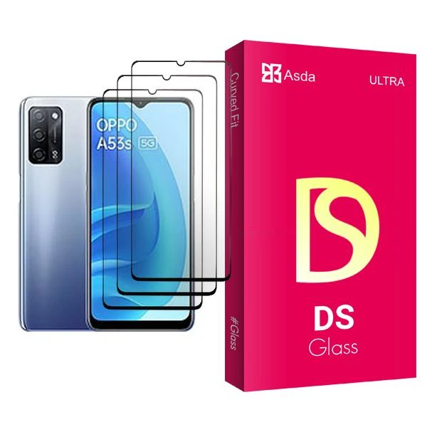 محافظ صفحه نمایش آسدا مدل DS Glass MIX003 مناسب برای گوشی موبایل اوپو A53s 5G بسته سه عددی